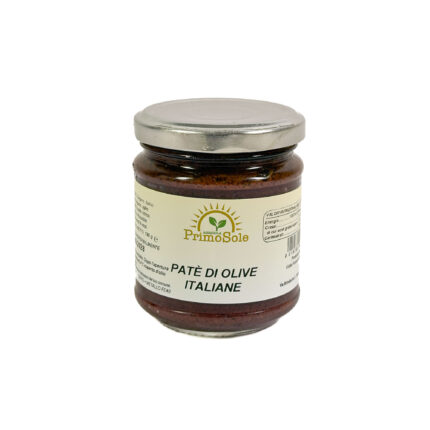 barattolo di Patè di Olive Italiane dell'azienda Agricola primo sole