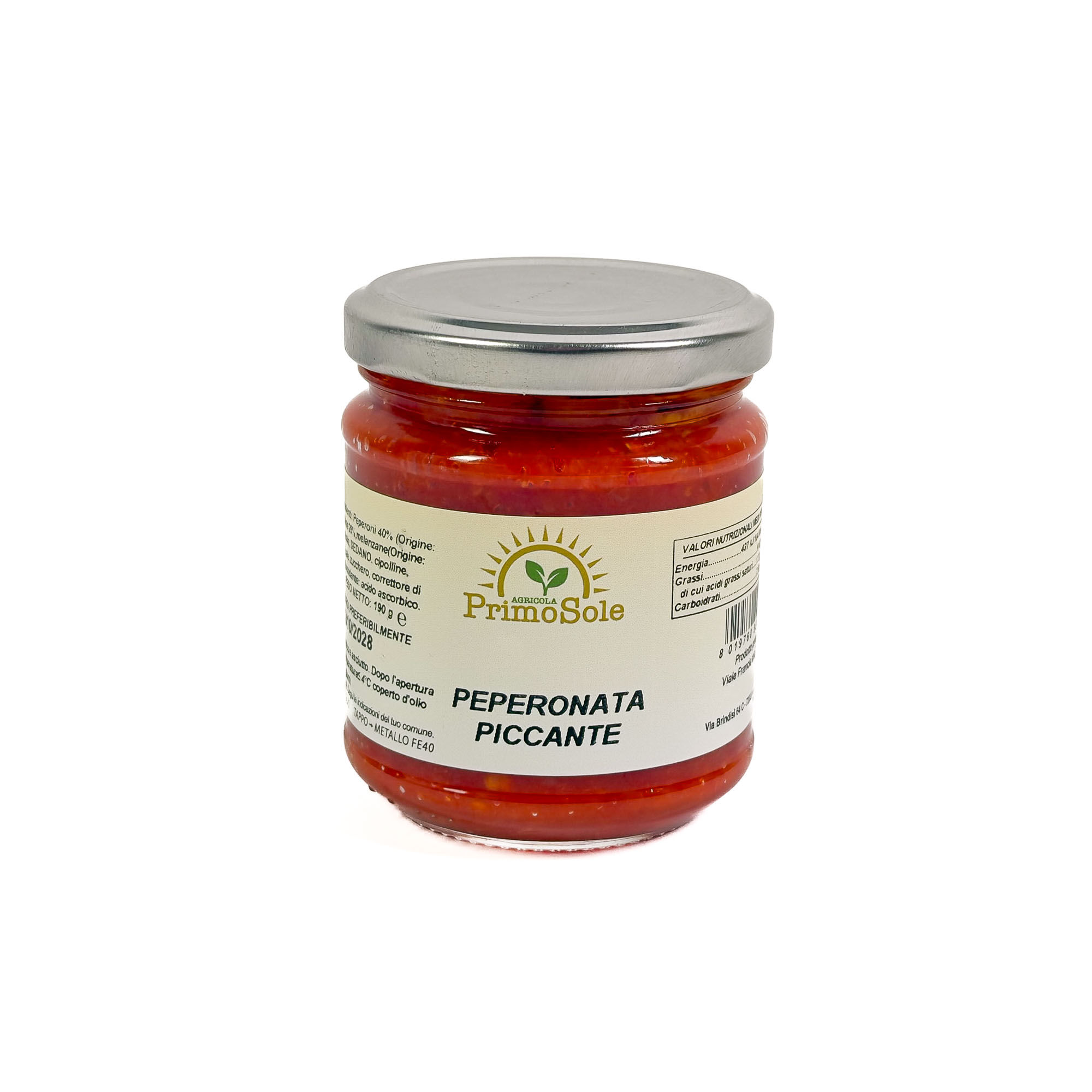 Peperonata Piccante barattolo di Peperonata Piccante dell'azienda Agricola primo sole