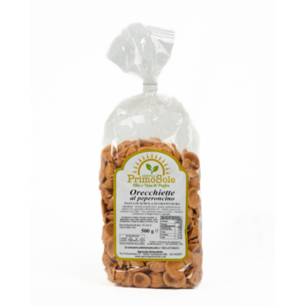 Orecchiette al Peperoncino Artigianali Pugliesi Agricola Primo Sole